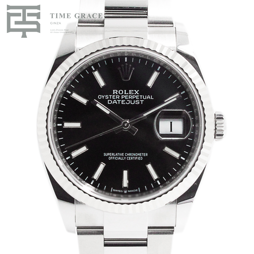 デイトジャスト 126234 [オイスターブレスレット ブラック] 中古価格