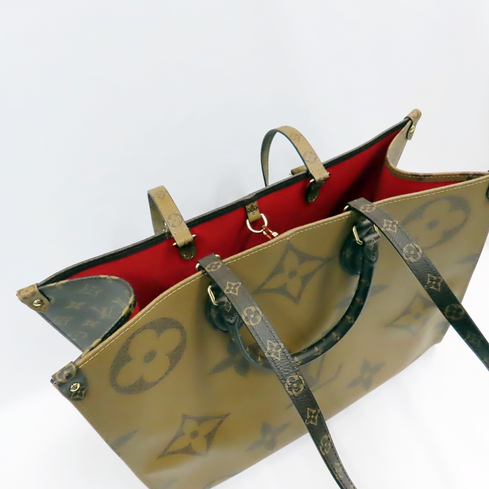 LOUIS VUITTON Tote Bag Giant Monogram On the Go GM M44576 Brown | eBay