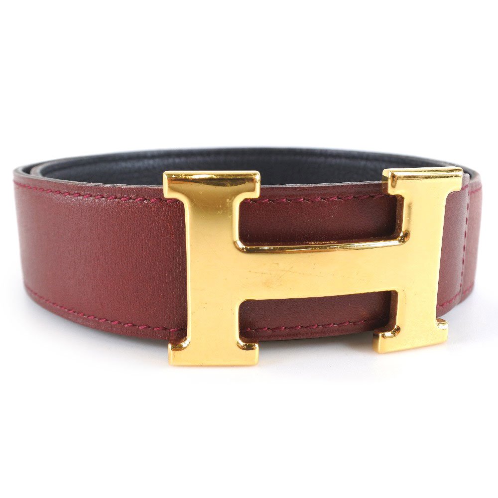 HERMES H belt 70 belt Red Calfskin Women | eBay