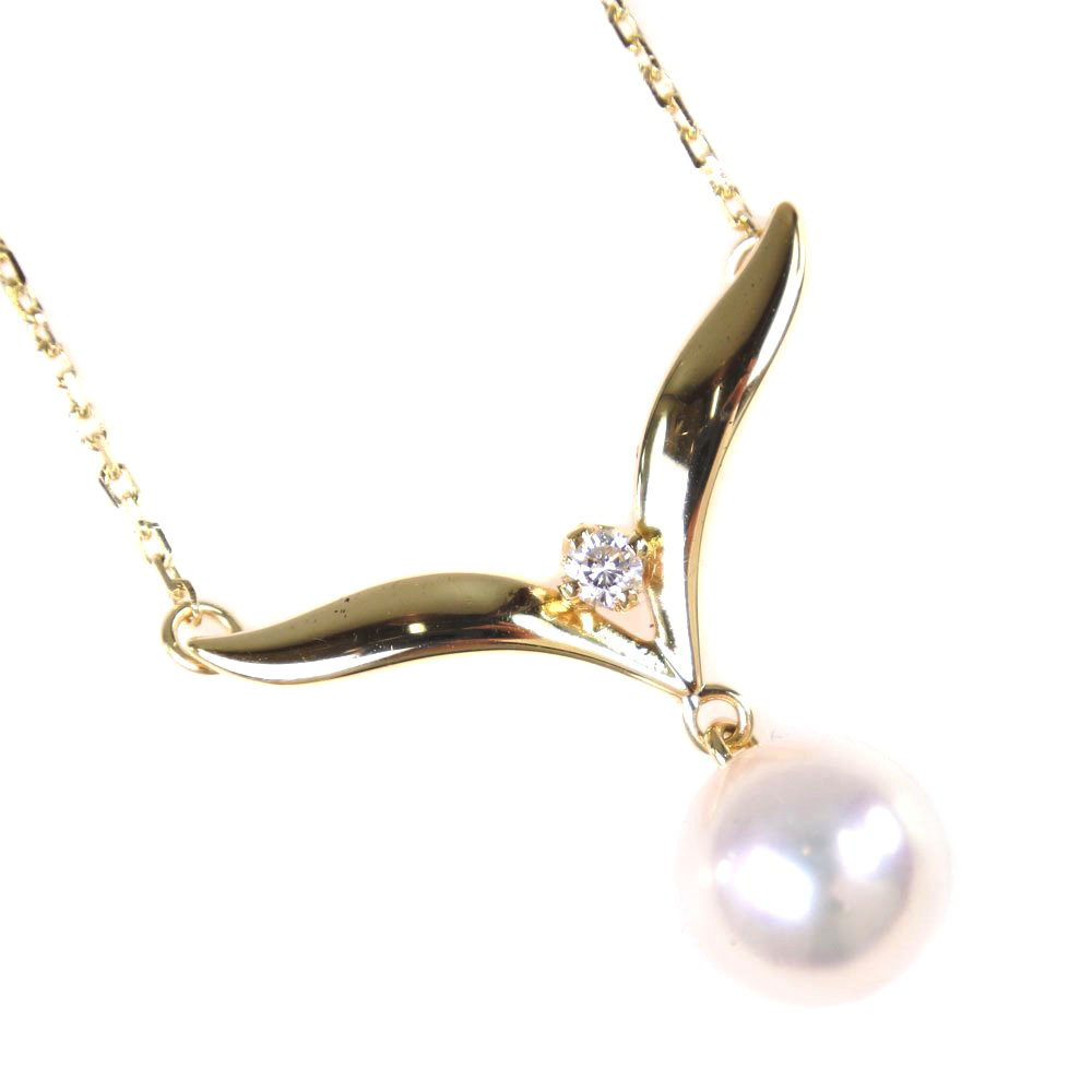 mikimoto gold pearl necklace