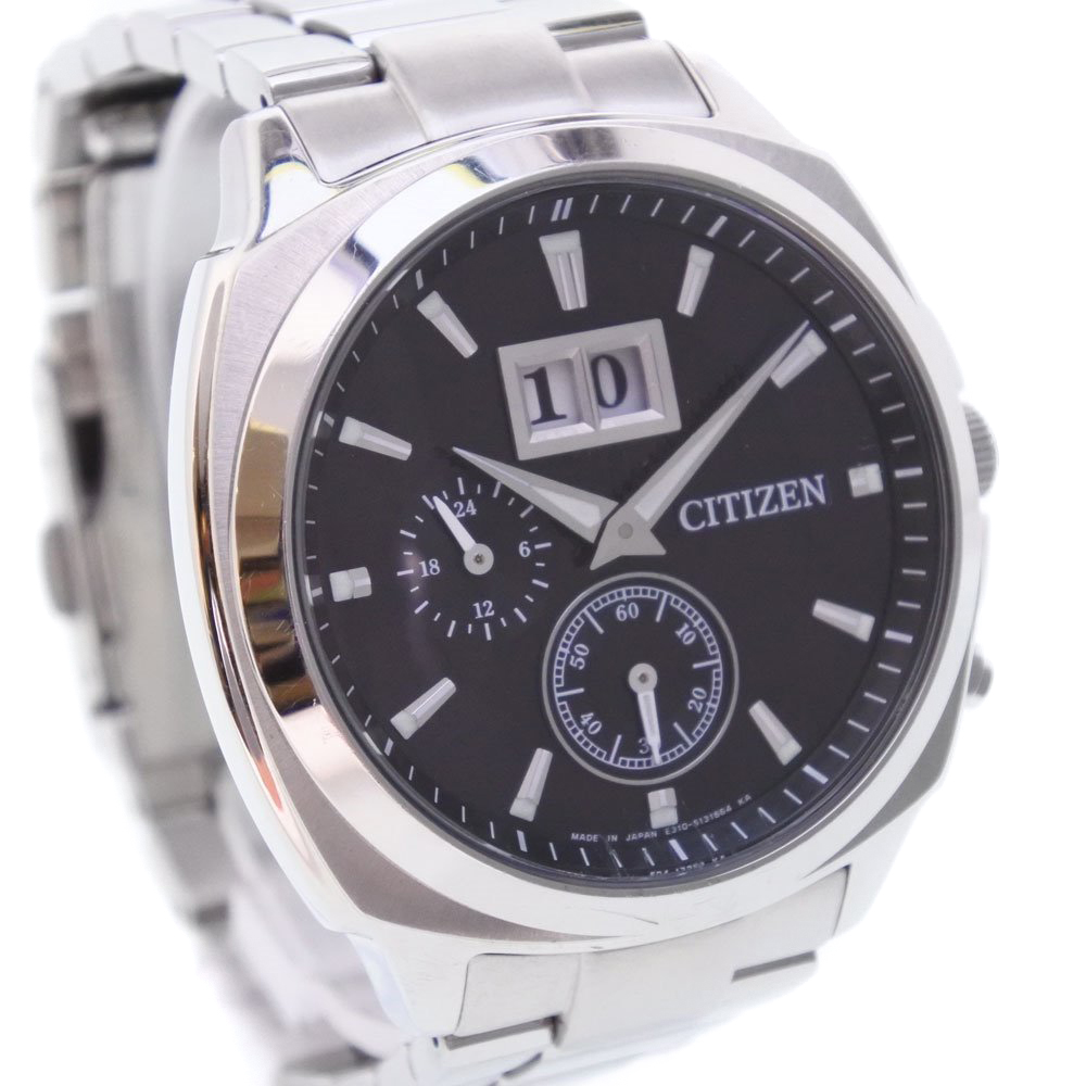 AUTHENTIC CITIZEN E310-S091985 Eco Drive Watches Silver/black Stainless ...