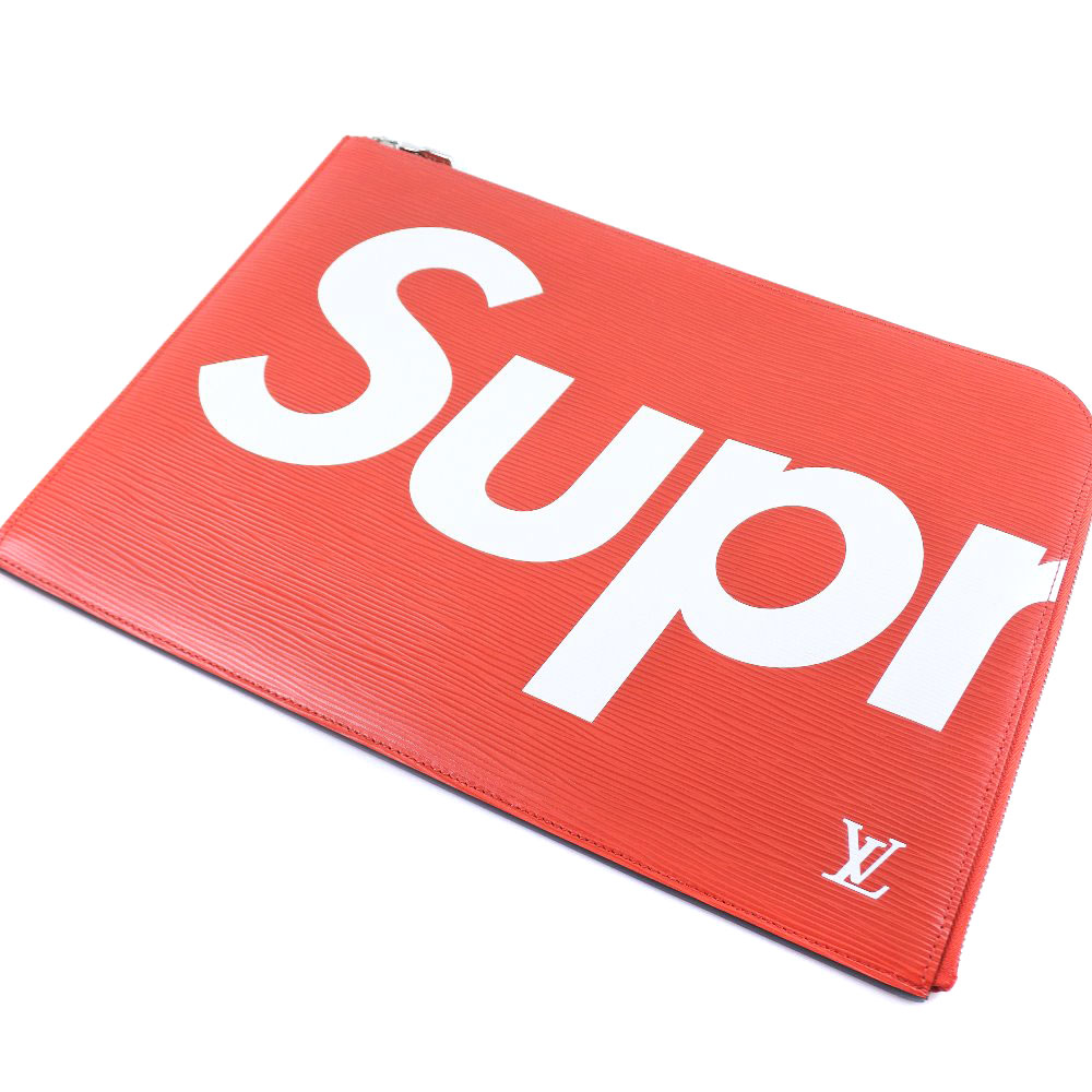 lv supreme clutch bag