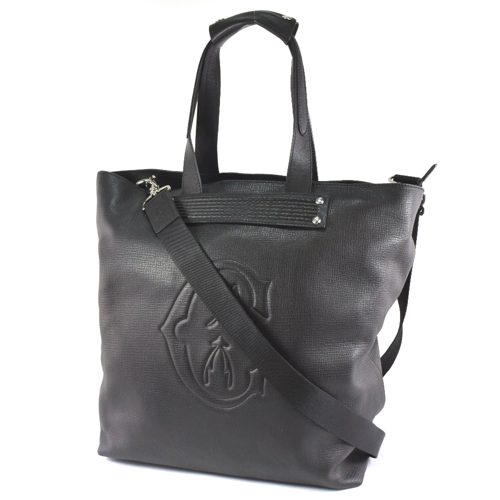 CHARRIOL 2WAY bag Tote Bag black leather mens | eBay