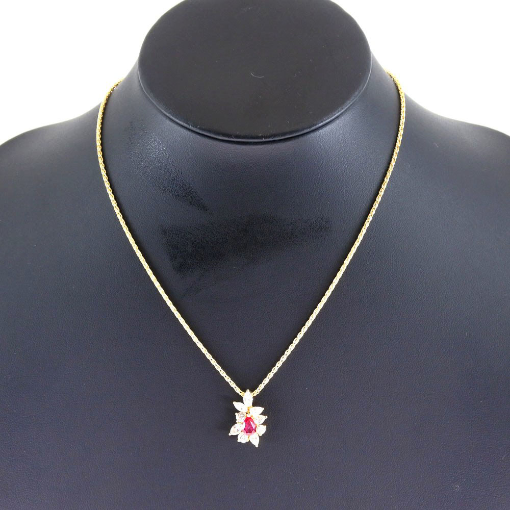 Southern Cross Necklace K18 yellow gold/Ruby/diamond Women | eBay