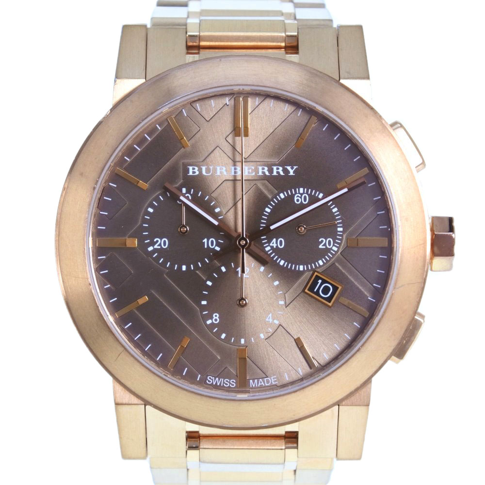 burberry gold chronograph watch