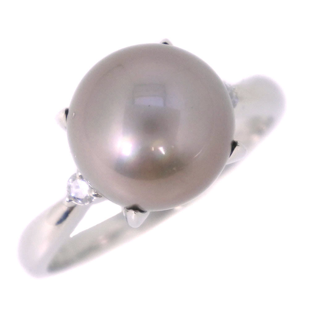 真珠10.0 ｍｍ Pt900プラチナ×ブラックパール（黒蝶真珠