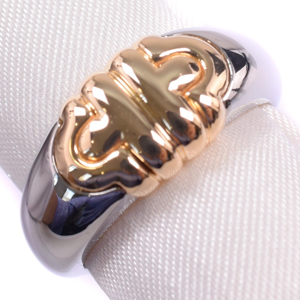 Bvlgari Valentine Ring K18 Yellow Gold Stainless Steel 13 Jp Size Mens Ebay