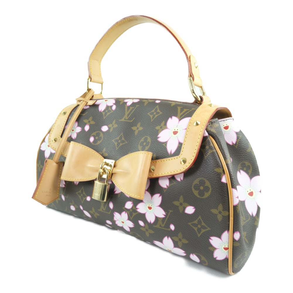 LOUIS VUITTON M92012 Monogram Cherry Blossom Sac retro PM Handbag Monogram... | eBay