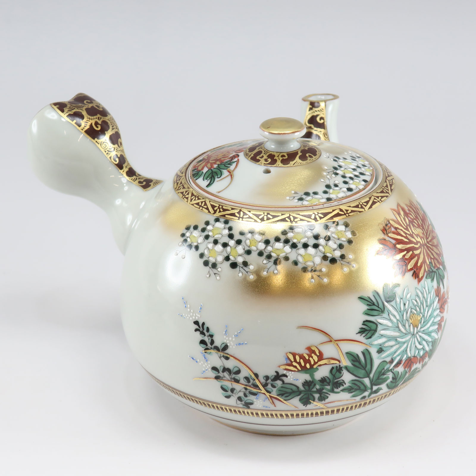 九谷焼 急須 蓋付き湯呑み 錦苑 磁器