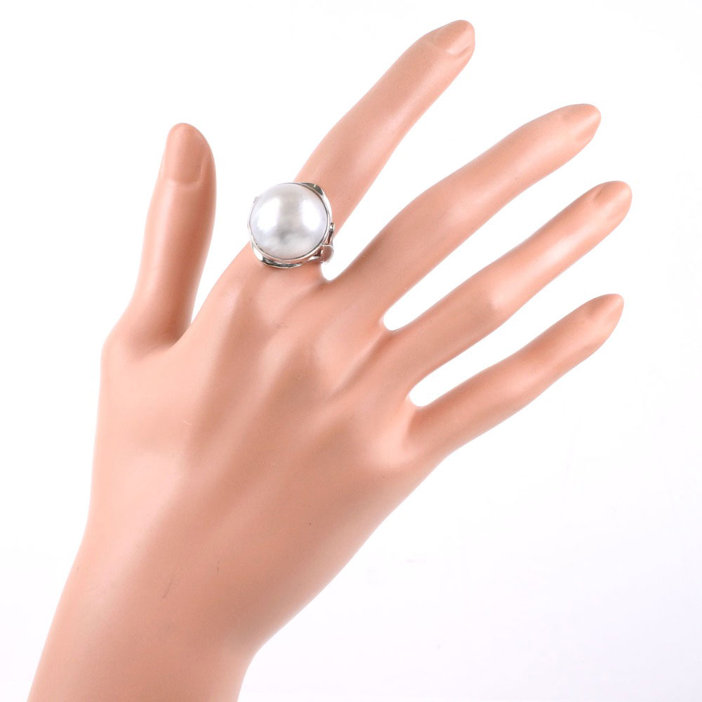 生まれのブランドで タサキ マベパール 真珠 リング 指輪 K14ホワイト