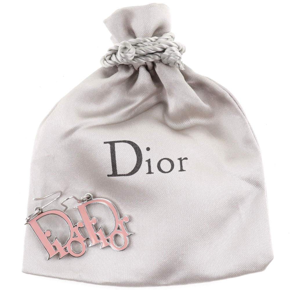 Dior】クリスチャンディオール ロゴ 金属製 シルバー レディース