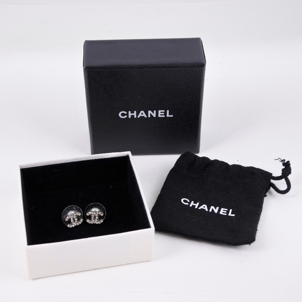 CHANEL】シャネル ココマーク ラインストーン A12V メンズ ピアス ...