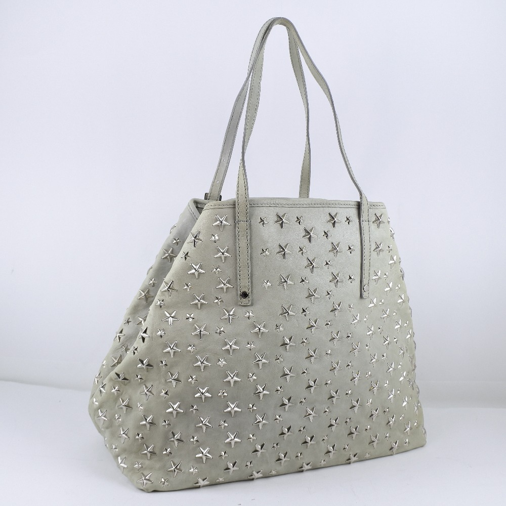 JIMMY CHOO】ジミーチュウ スタースタッズ レザー グレー レディース