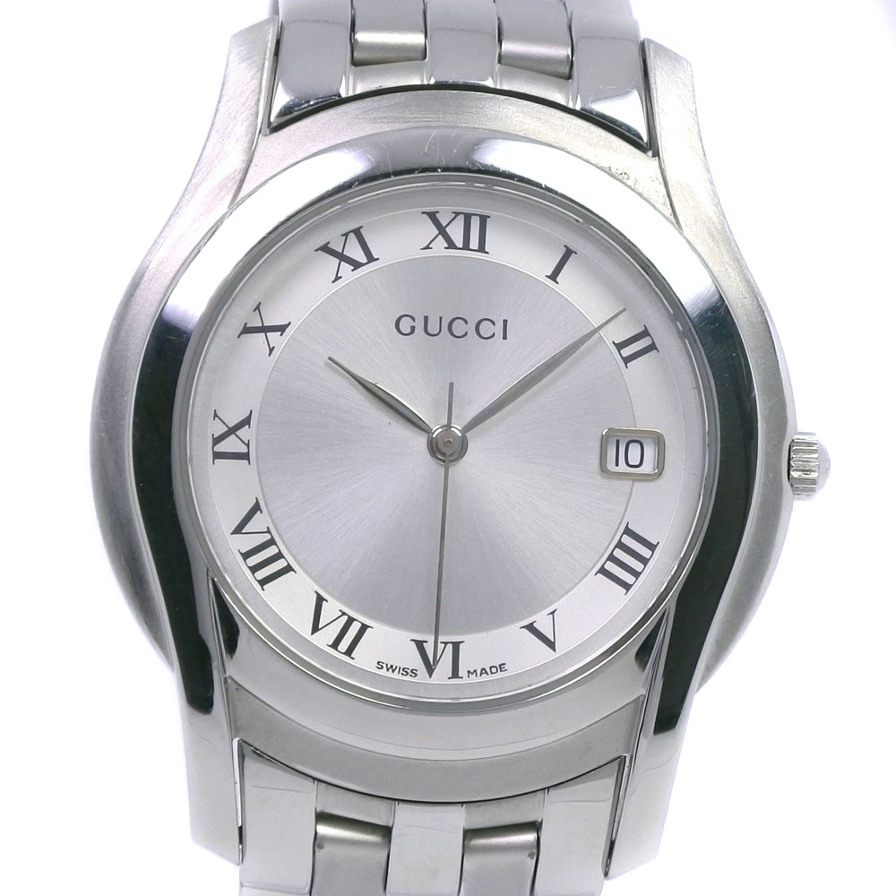 GUCCI 5500M Watches Stainless Steel mens SilverDial | eBay