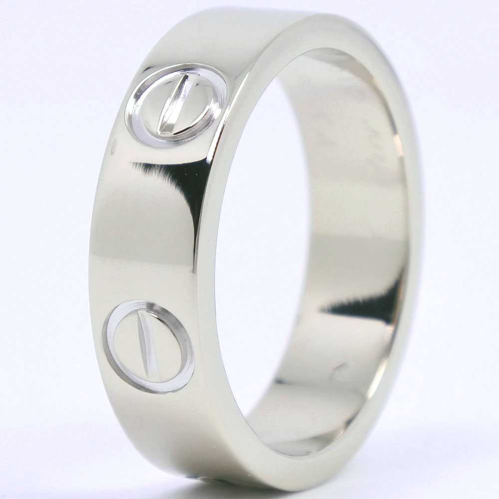 CARTIER love ring Ring K18 white gold 18.5(JP Size) mens eBay