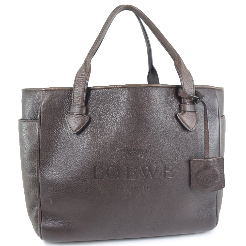 LOEWE Heritage Tote Bag Brown/Brown leather Women | eBay