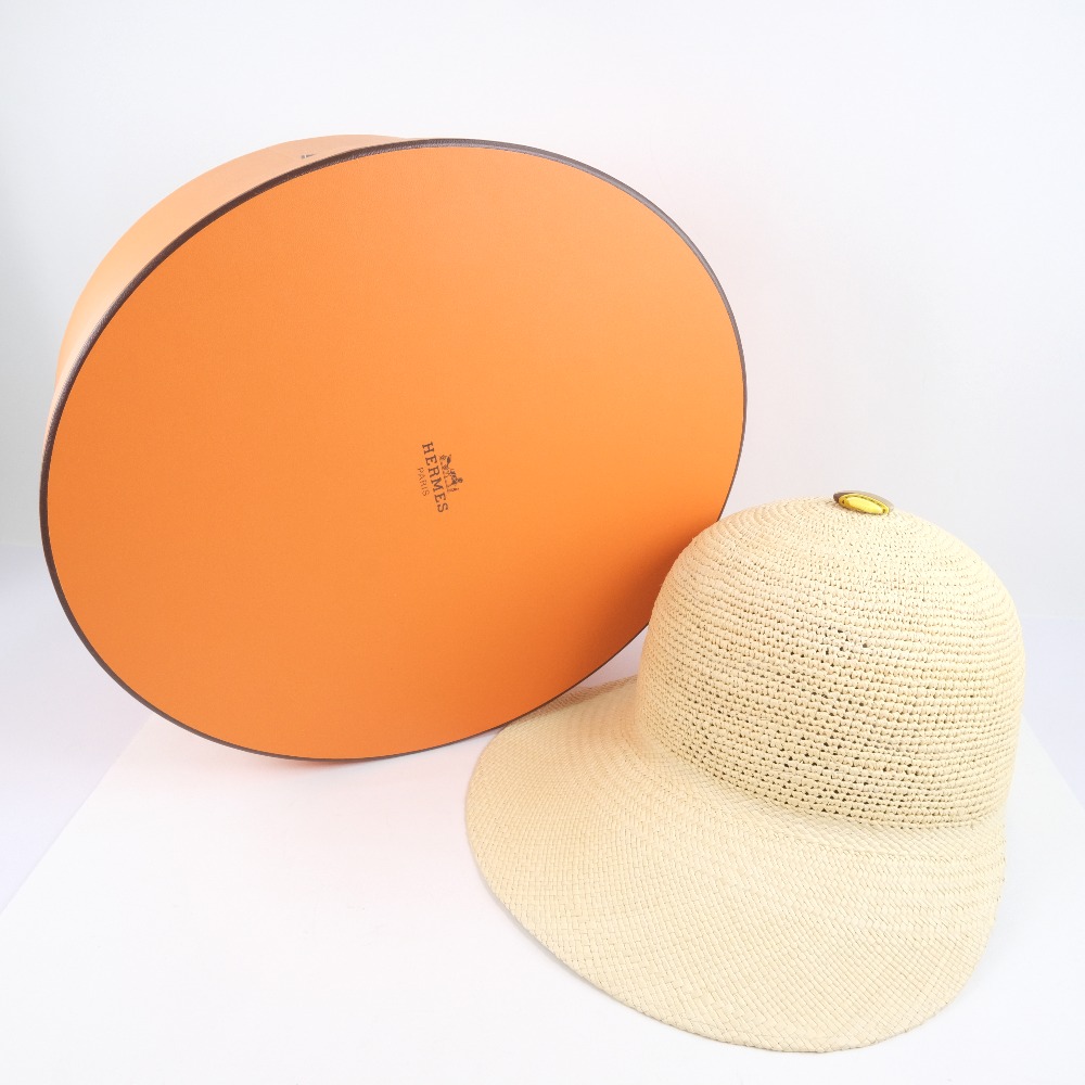 HERMES】エルメス 麦わら帽子 191028N 1858 ストロー ナチュラル
