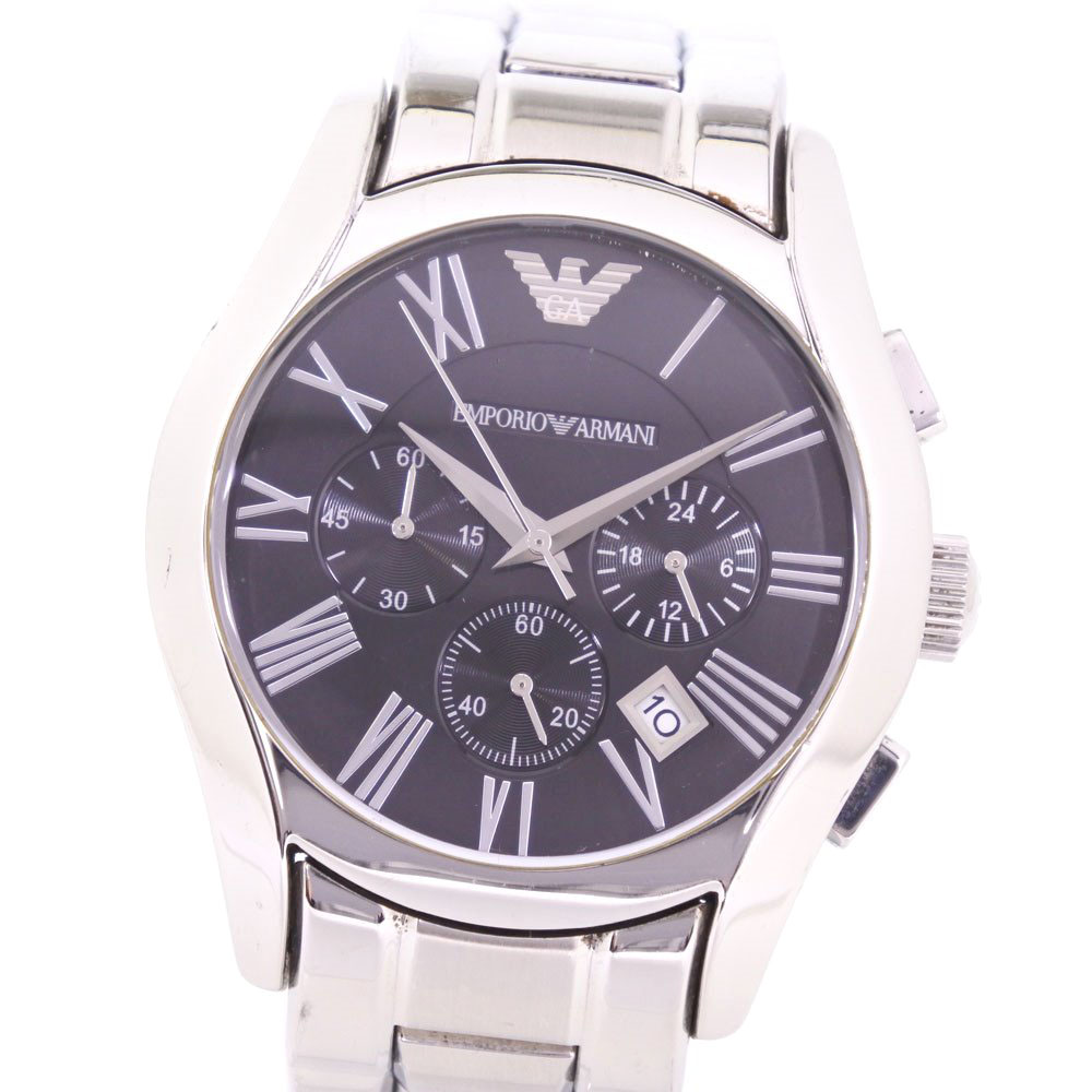 AUTHENTIC Emporio Armani AR-0673 Watches Stainless Steel mens blackDial ...
