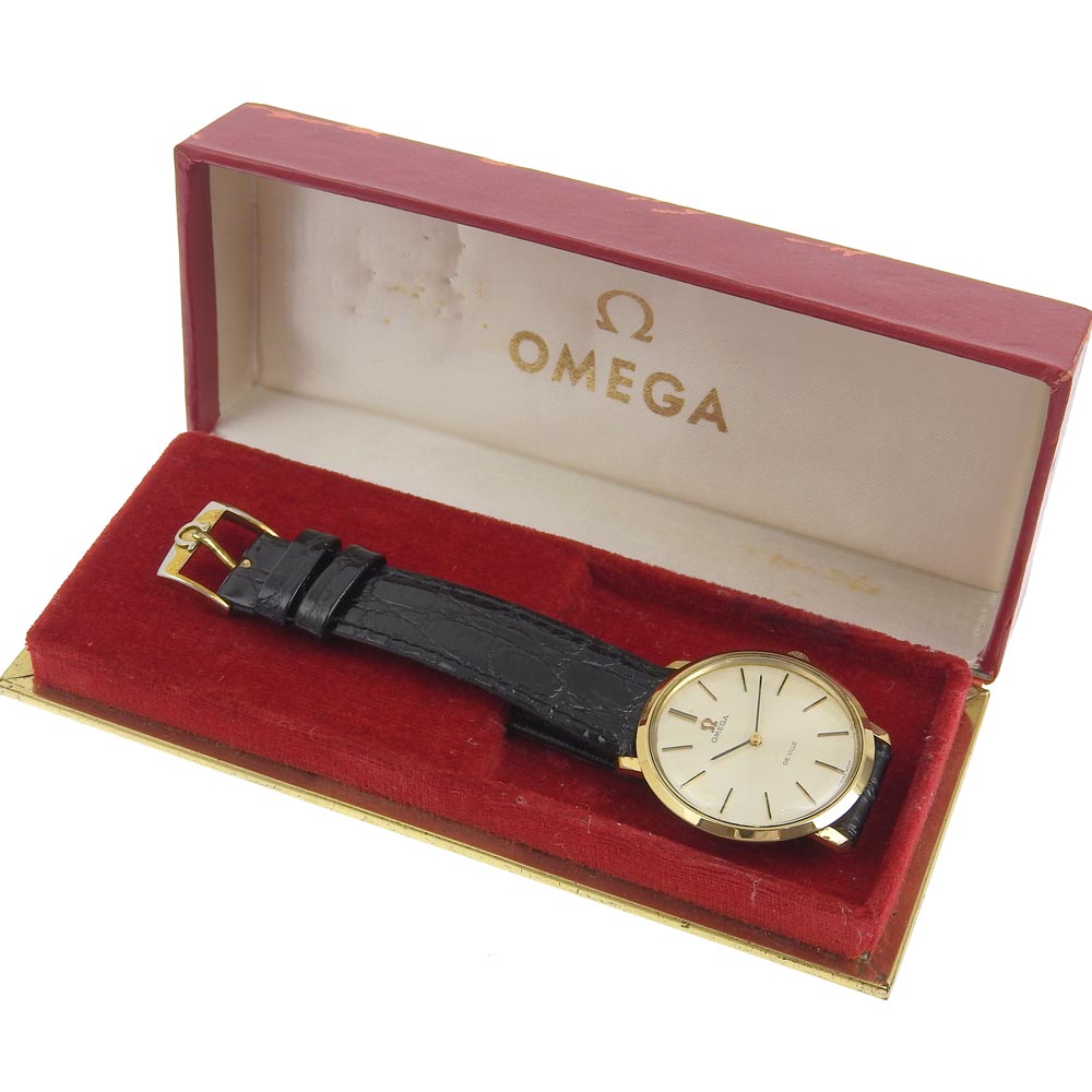 アンティーク】 OMEGA オメガ デビル GP 1.5ｃｍ ゴールド文字盤 手巻き レディース 127831 腕時計 レディース腕時計