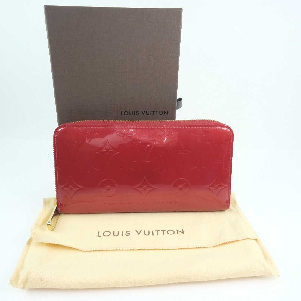 LOUIS VUITTON M91981 Zip Around Zippy wallet purse Pomdamul Red Monogram V... | eBay