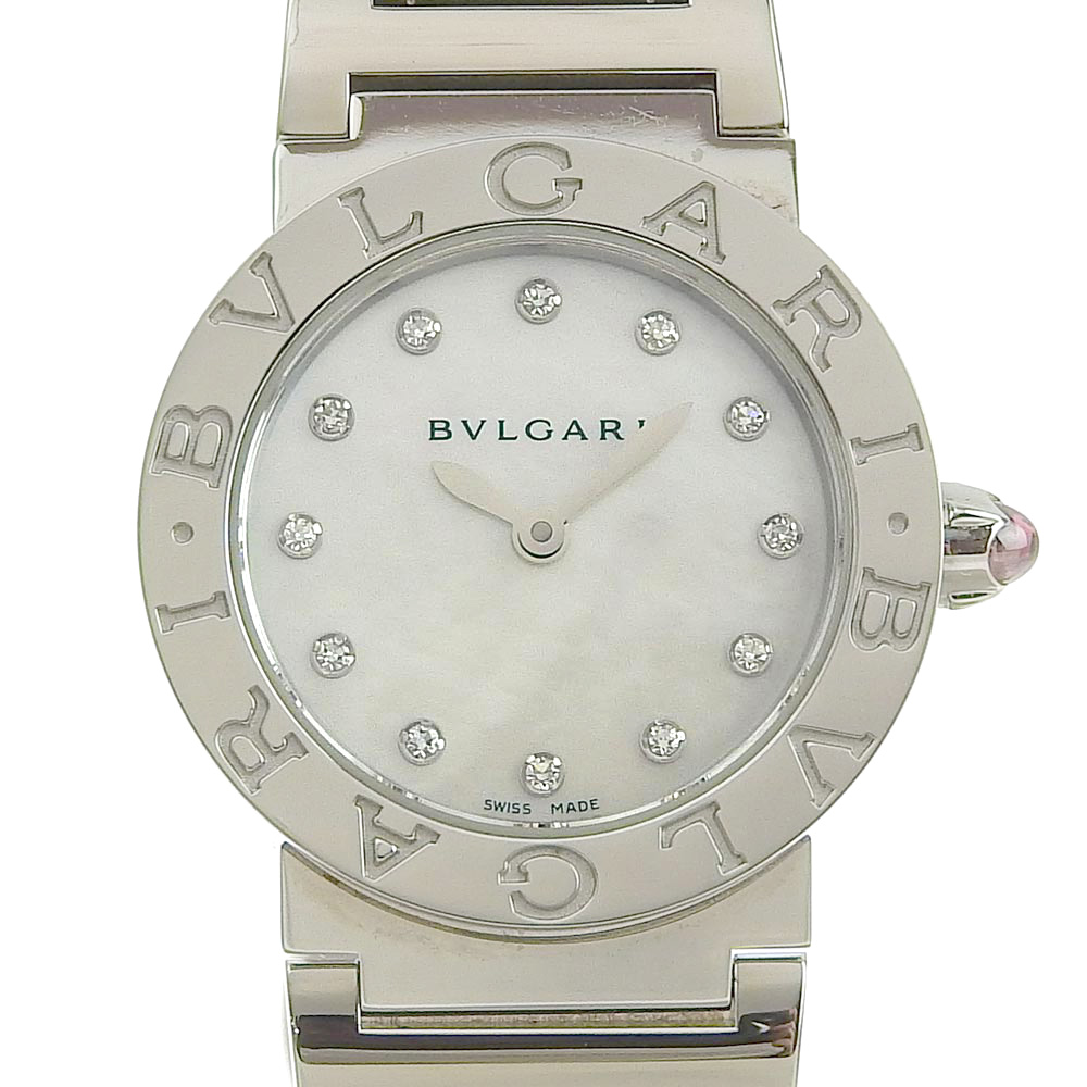 BVLGARI】ブルガリ ブルガリブルガリ 12Pダイヤ BBL26S ステンレス