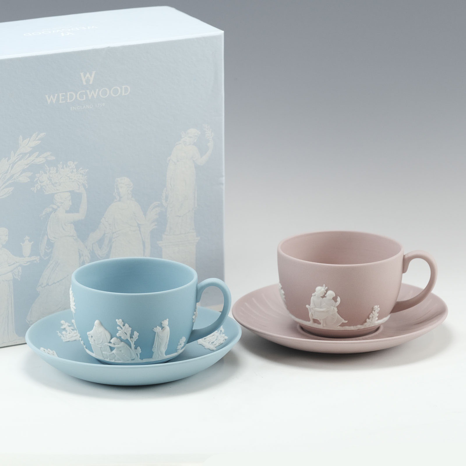 WEDGWOOD - ウェッジウッド ブルージャスパー ミニチュア ティーセット