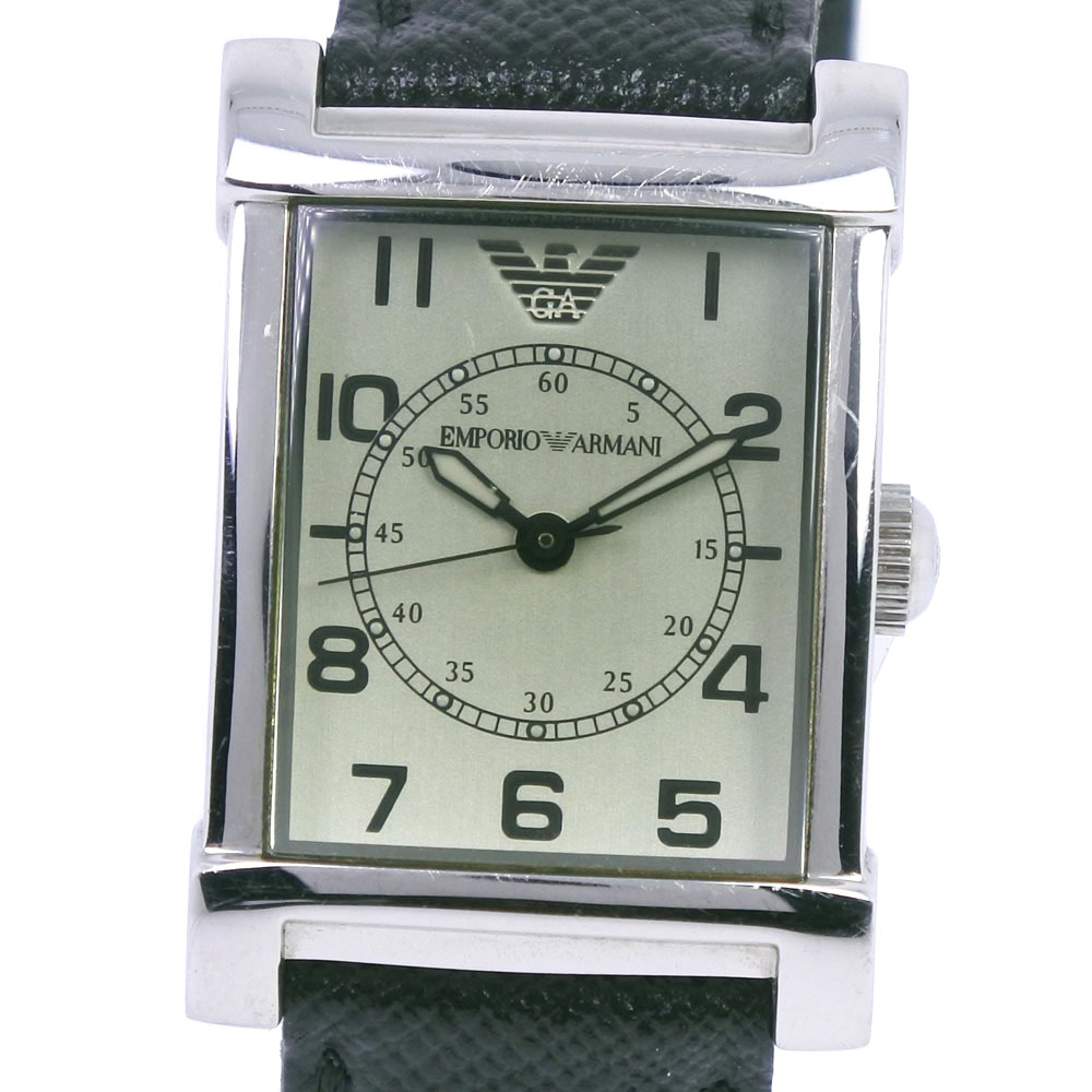 正規店仕入れの EMPORIO ARMANI ｴﾝﾎﾟﾘｵ ｱﾙﾏｰﾆ ｸｵｰﾂ ﾒﾝｽﾞ腕時計 ﾚｻﾞｰ ﾌﾞﾗｯｸ www