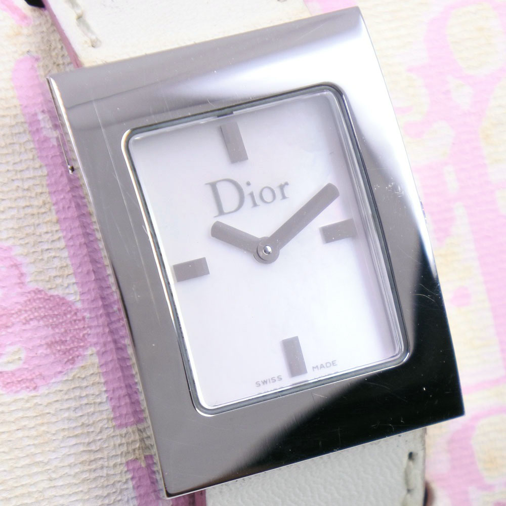 Dior D78-109 Maris Watches pink Stainless Steel/leather Quartz 