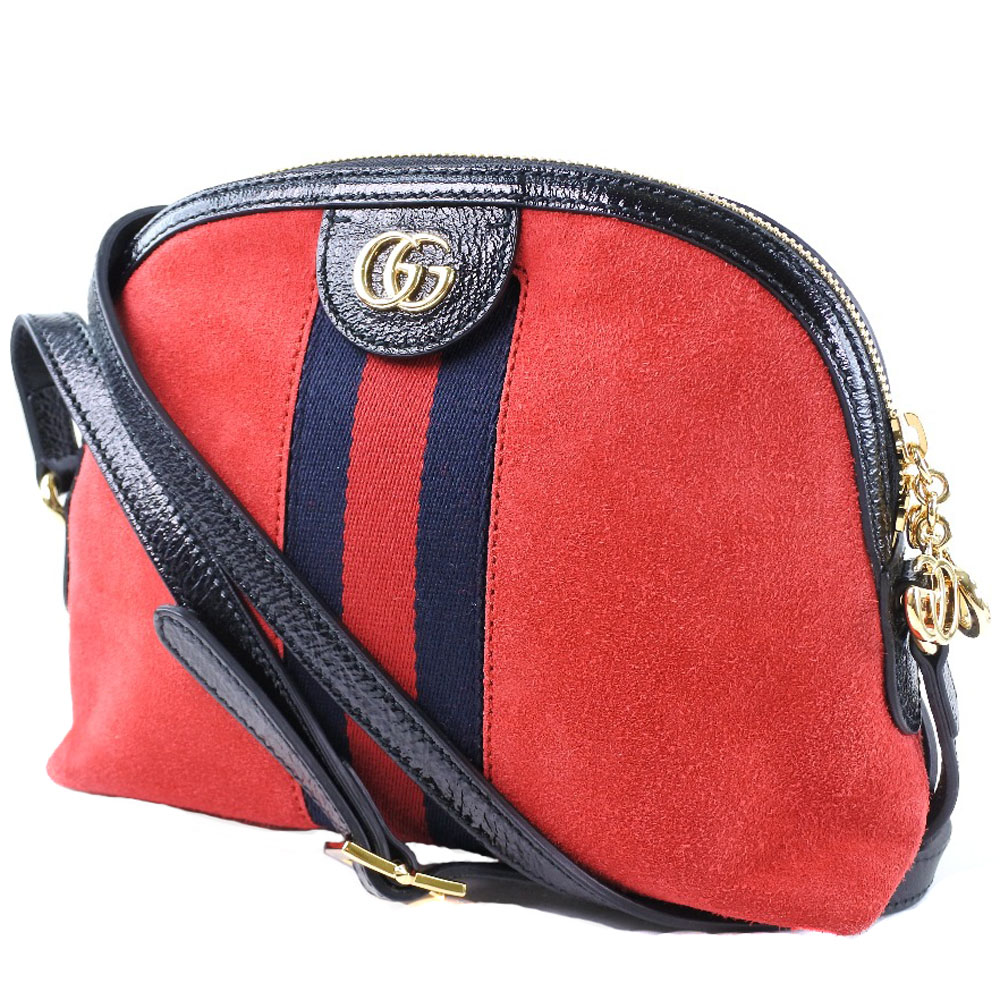 GUCCI】グッチ オフィディア 499621 スウェード×レザー ハイビスカス
