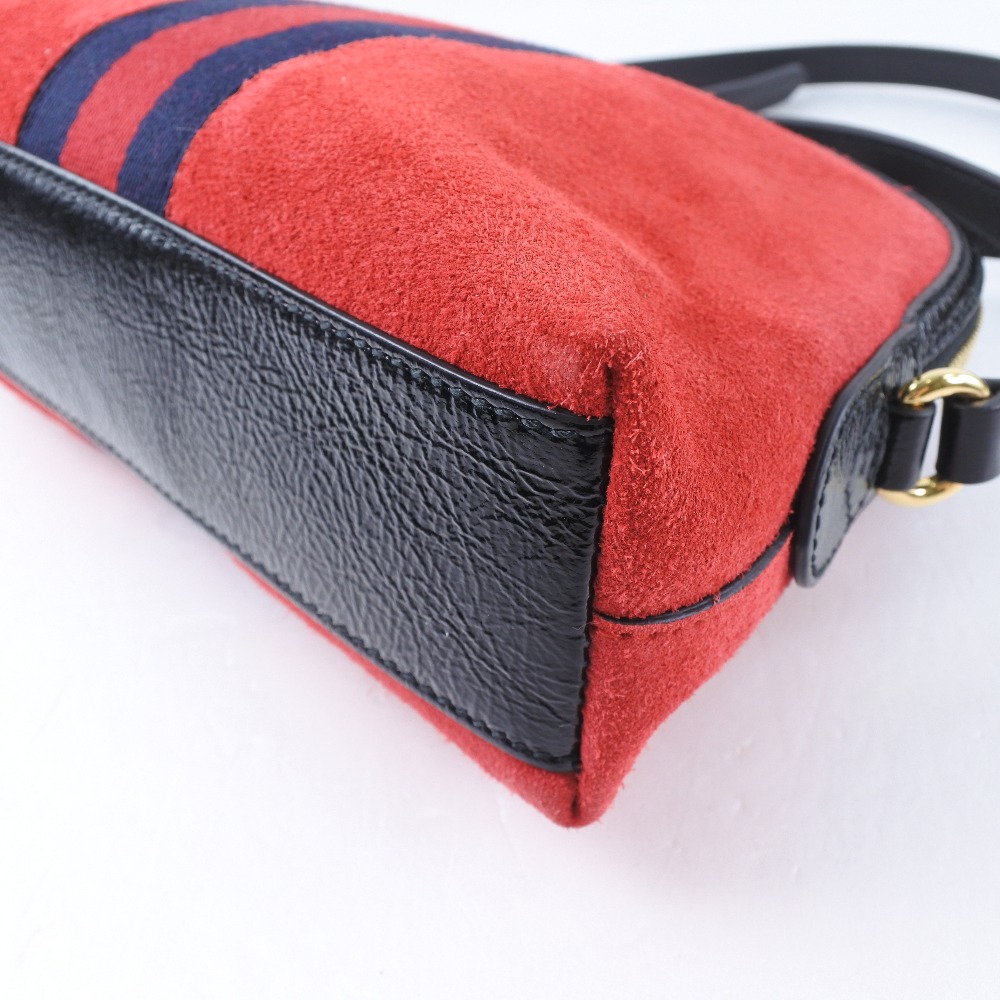 GUCCI】グッチ オフィディア 499621 スウェード×レザー ハイビスカス