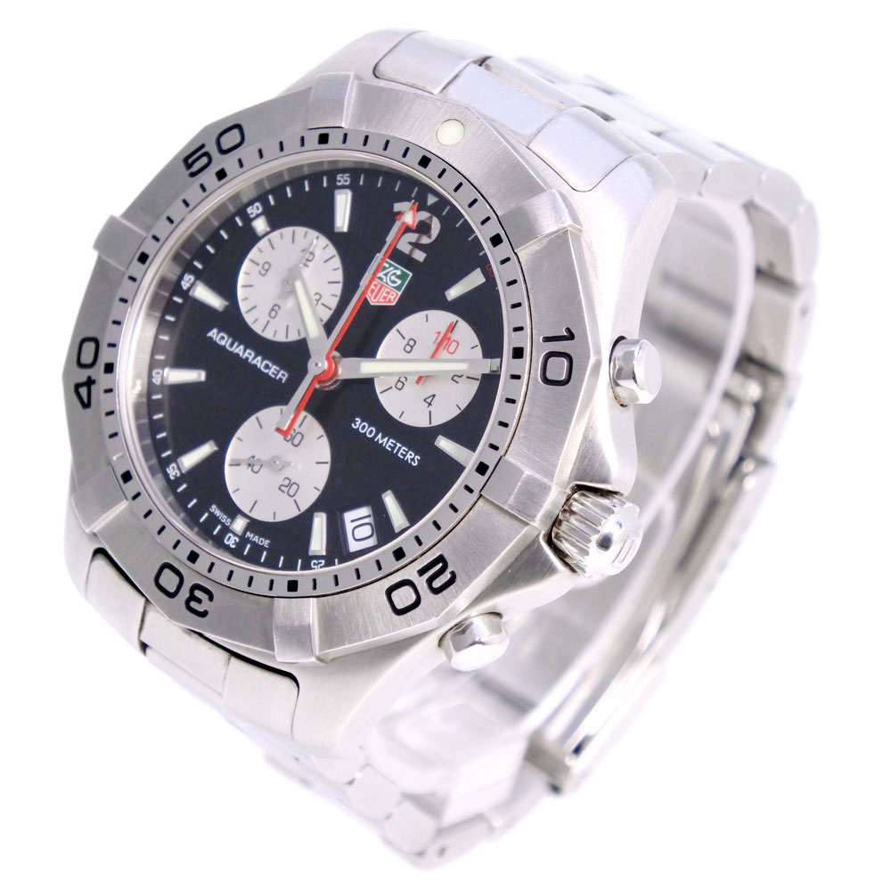 TAG HEUER CAF1110 Chronograph Aqua racer Watches Stainless Steel mens ...