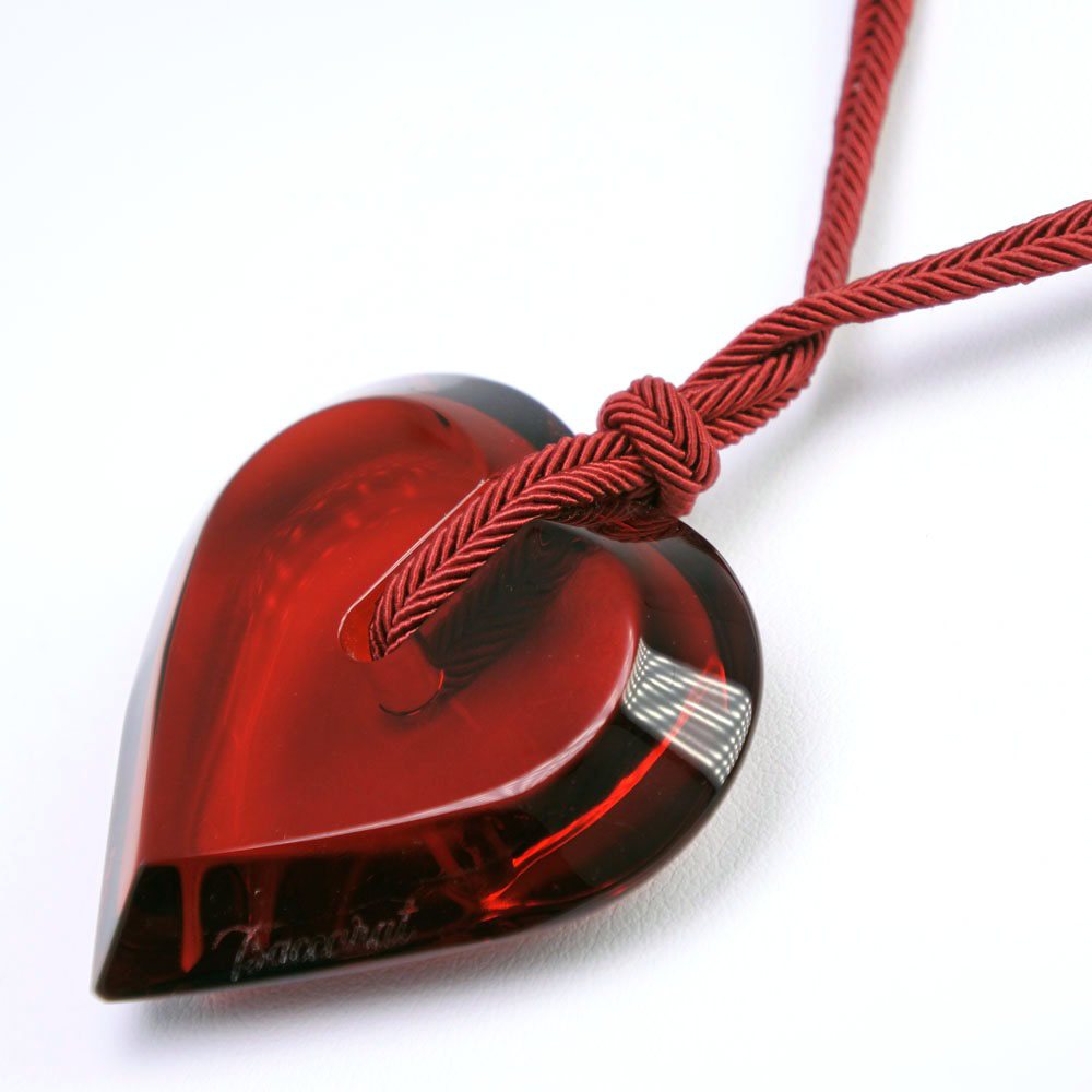 Baccarat heart Necklace rouge Glass Women | eBay