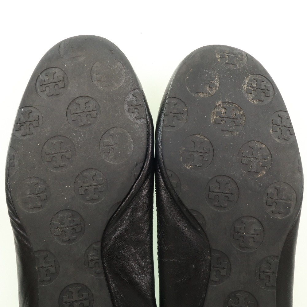 Tory Burch】トリーバーチ フラットシューズ レザー 黒 レディース