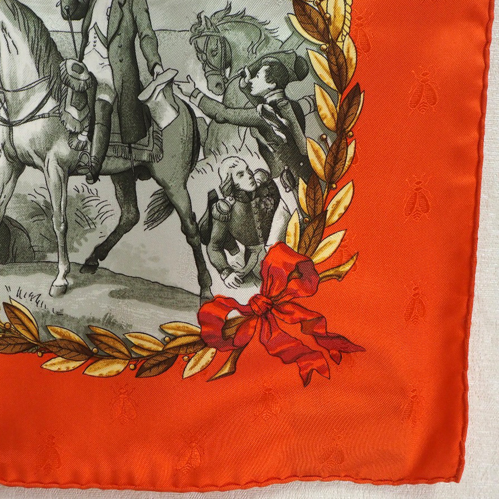 エルメス カレ90 NAPOLEON ナポレオン シルク ピンク レディ