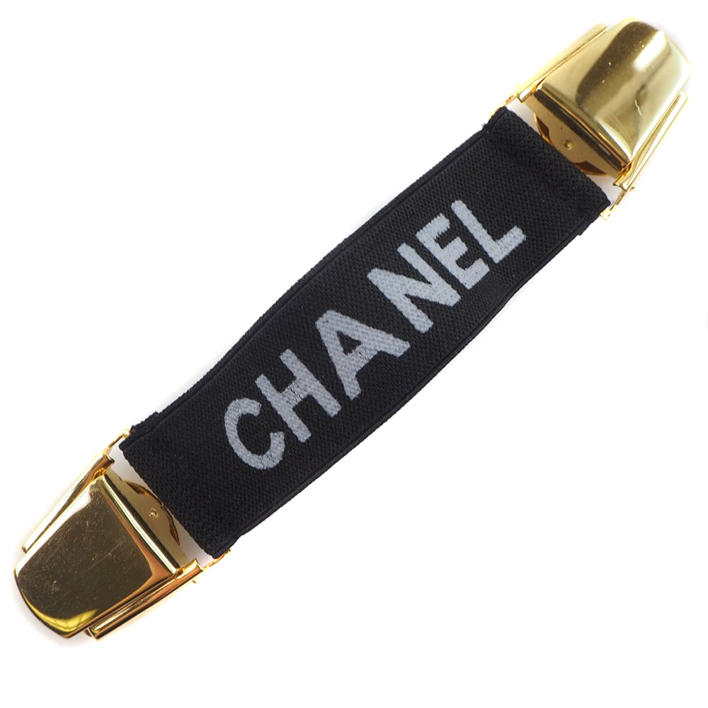 限定数のみ！ 【CHANEL】シャネル アームバンド 金メッキ×ゴム 黒