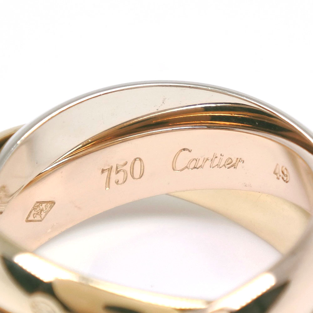 CARTIER】カルティエ トリニティ 三連 K18ゴールド 9号 YG/PG/WG