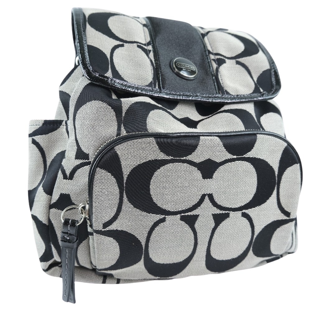 COACH F21928 Signature Backpack Backpack Â· Daypack black canvas Women ...