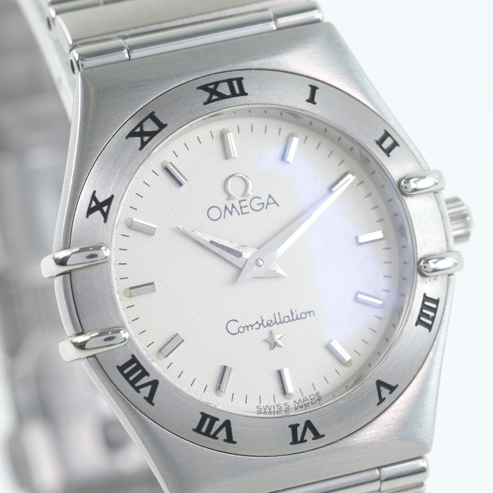【OMEGA】オメガ コンステレーション ミニ 1572.30 ステンレススチール クオーツ レディース 白文字盤 腕時計【中古】