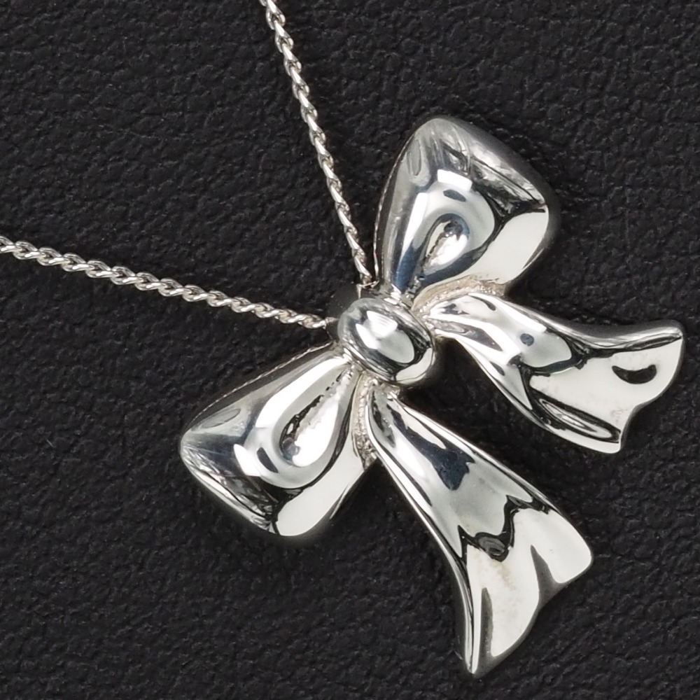 TIFFANY&Co.】ティファニー リボン シルバー925 レディース ネックレス 