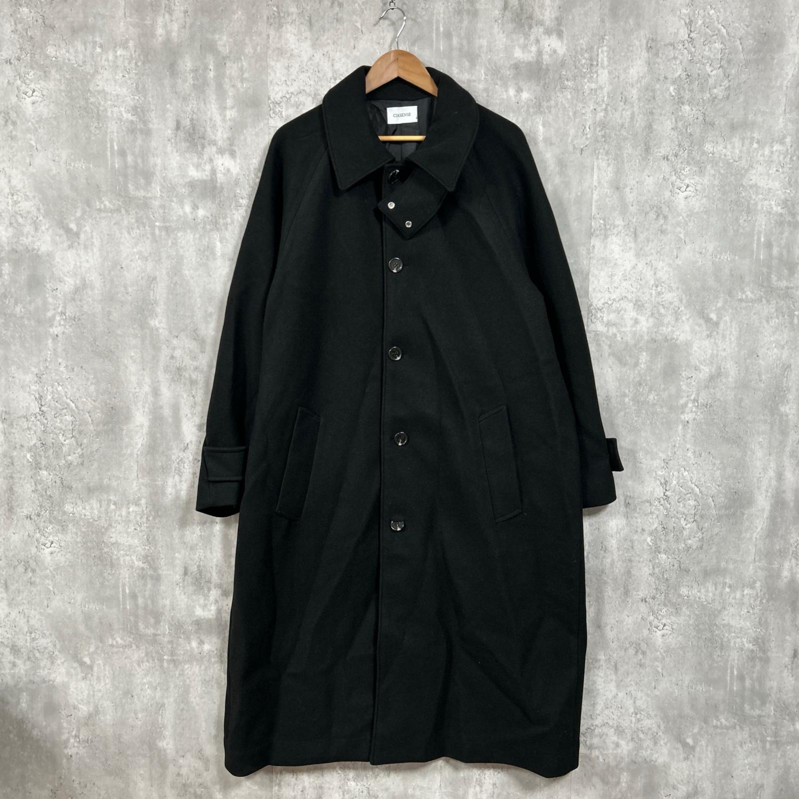 CIASENSE ステンカラーコート シアセンス ロング オーバーサイズ L 黒