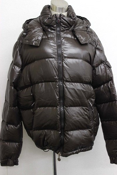 AUTHENTIC MONCLER MAYA Hooded Puffer Jacket Shiny Brown Nylon | eBay