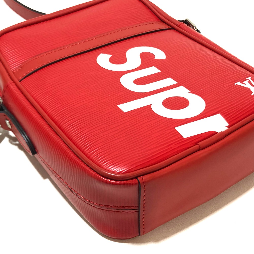 AUTHENTIC SUPREME x LOUIS VUITTON Collab Epi Danube PM Shoulder Bag Red M53417 | eBay