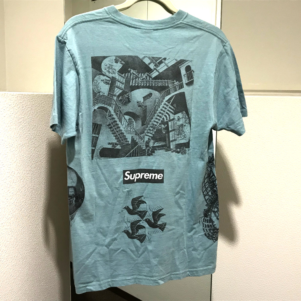 AUTHENTIC SUPREME 17SS Supreme x M.C. Escher Collage T-Shirt Blue Cotton | eBay