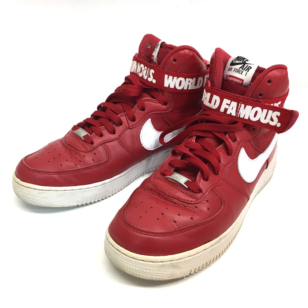 SUPREME Air Force 1 Sneakers Red eBay