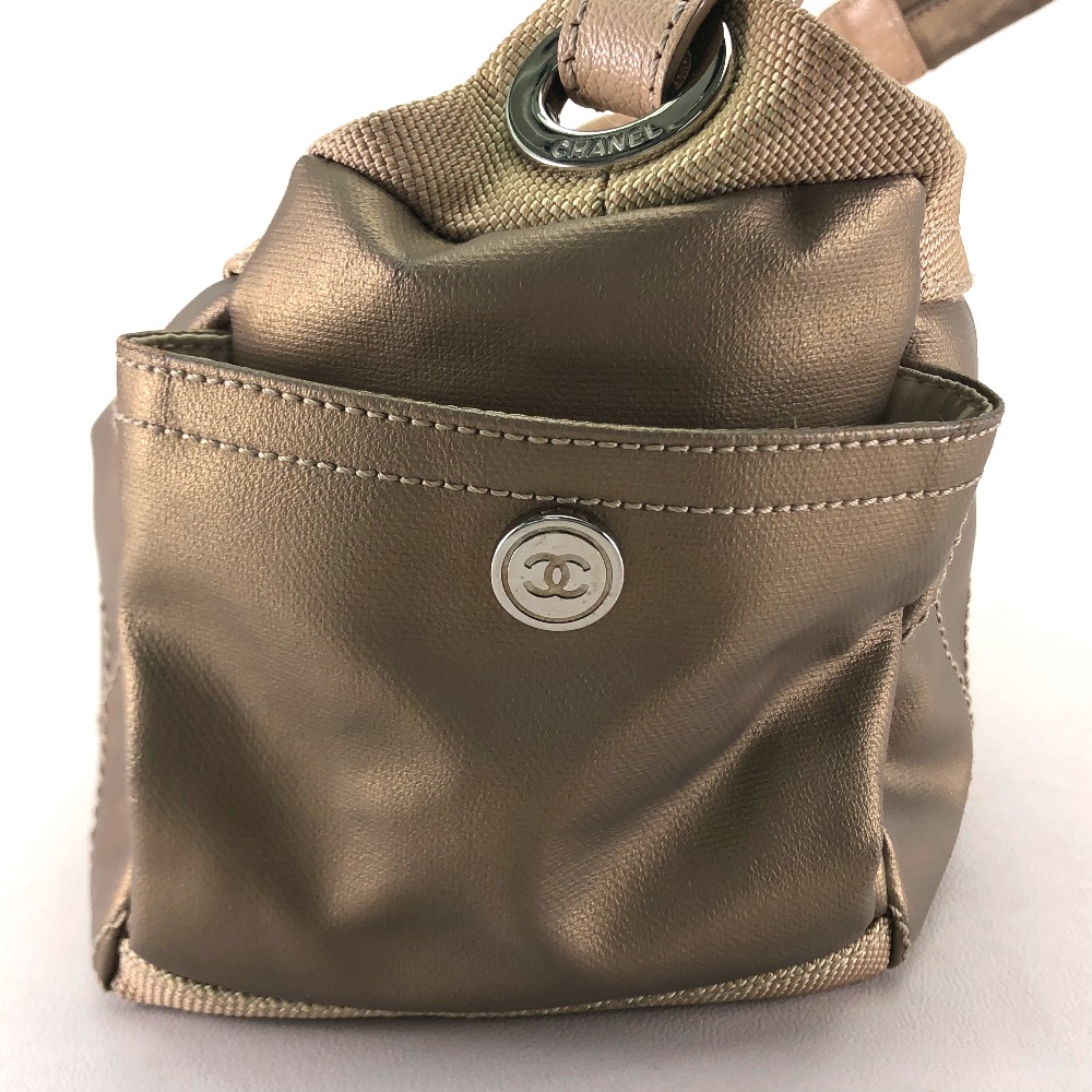 AUTHENTIC CHANEL Semi Shoulder Bag Paris Biarritz Shoulder Bag Bronze A34205 | eBay