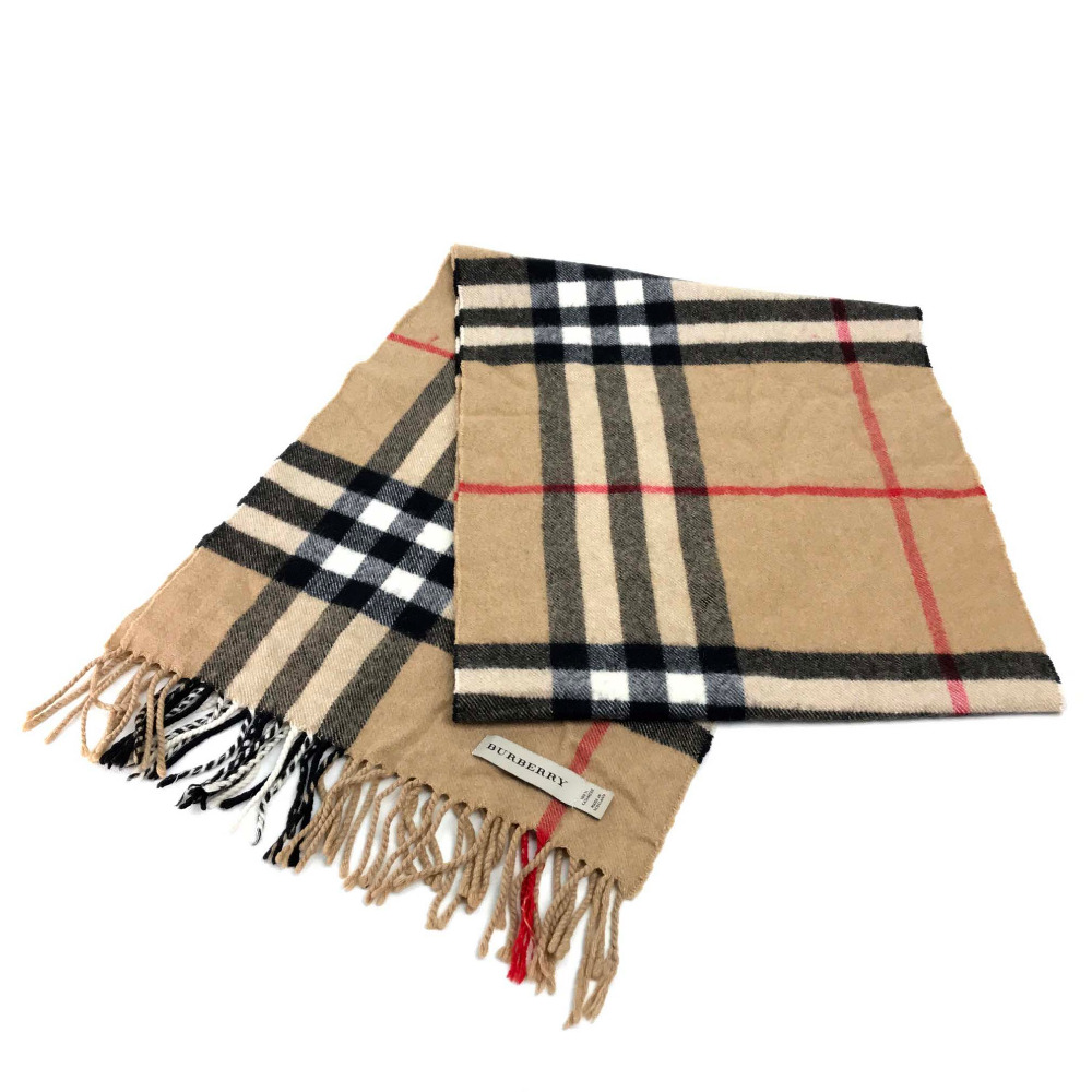 tan check scarf
