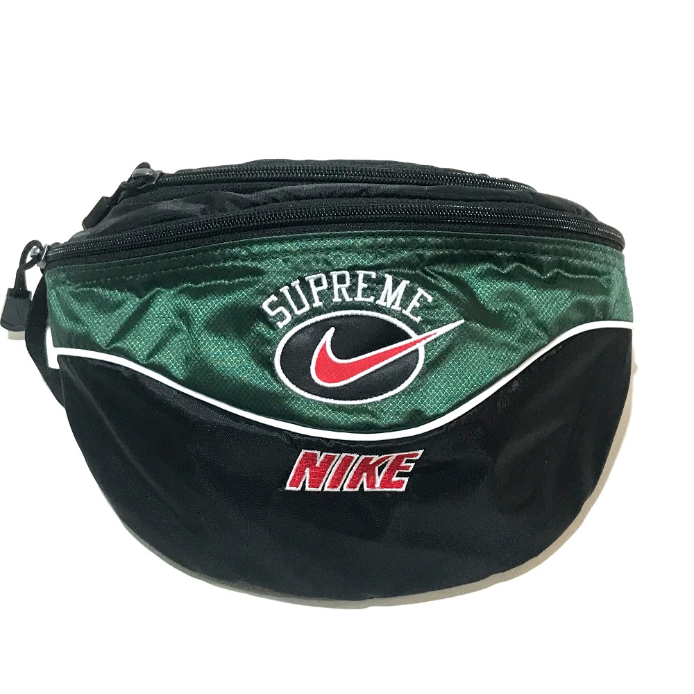 AUTHENTIC UNUSED SUPREME x NIKE Shoulder Bag Body Bag Black x Green BA6442 | eBay