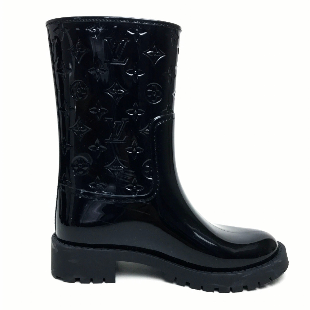 AUTHENTIC LOUIS VUITTON Drops line Monogram Vernis Medium Rain Boots | eBay
