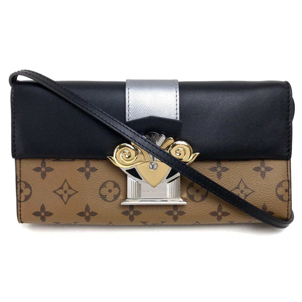 Monogram Reverse Pochette Column Brown and Black SHW