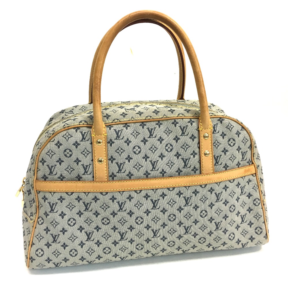 AUTHENTIC LOUIS VUITTON Monogram Mini Mary Duffle Bag Hand Bag Blue M92003 | eBay